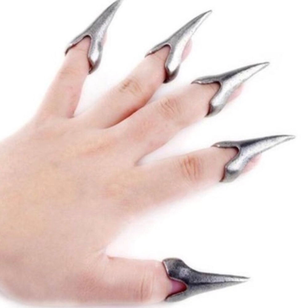 Set of 5 claw rings